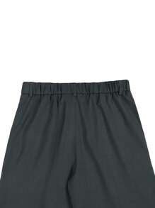 Claim Dot Men's Casual Plain Color Folding Pleated Slanted Pocket Trousers