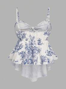 Chiquease Women's Textured Print Fitted Camisole, Elegant For Vacation, Commute, And Daily Wear