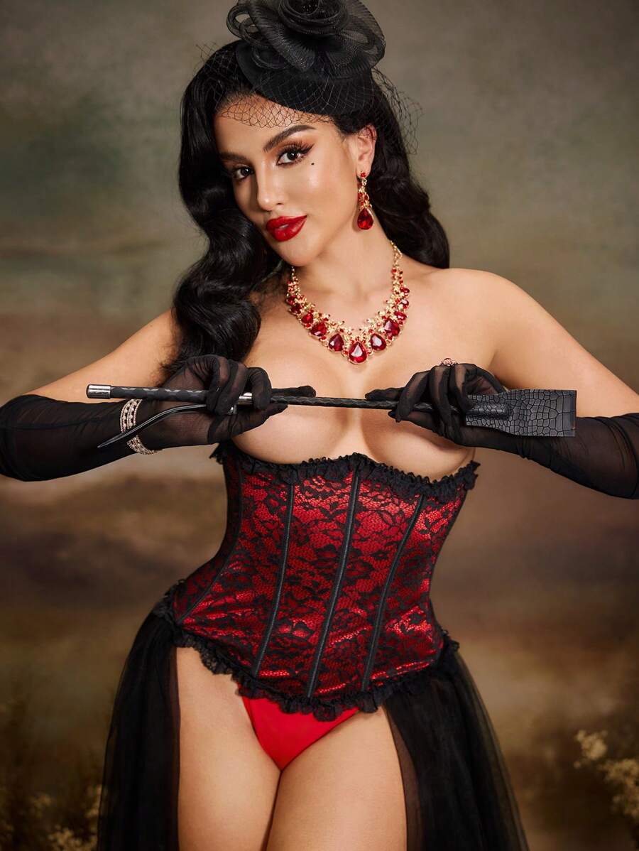 SHEIN 1 Pc Women's Fashion Lace Waist Belt, Suitable For Daily Wear - Black - View 1