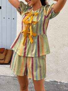 Breezaya Women Two Pieces Outfits For Daily Wear - Multicolor - View 3