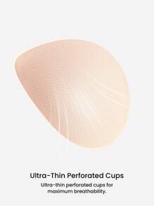 LUVLETTE Dream Curve Air Wireless Seamless Breathable Sheer T-Shirt Plunge No Show Underwear Nude Airy Sticky Basic SizeFreedom Bra