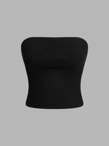 SHEIN Essnce 4 件套纯色休闲百搭女士吊带背心，适合夏季度假 - 彩色 - 查看 3