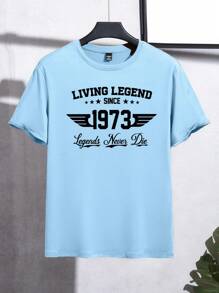 EGENSIO Men's Casual Letter Print Short Sleeve T-Shirt, Summer T Shirts For Men's T Shirts Casual