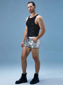 FeverCity Camiseta de tirantes casual y ajustada con cuello redondo para hombres, de verano