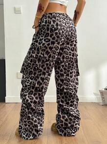 Coolane Quần họa tiết da báo cho nữ, thời trang cho mùa hè - Nhiều màu - Xem 5