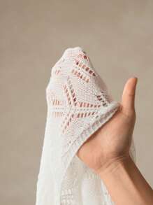 Swim Chiccia 夏季海滩度假风格流苏镂空V领露背系带连衣裙女式流苏连衣裙