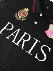 Manfinity Homme 男士简约徽标领 Polo 衫