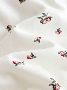 Loomiva Newborn Baby Girl 3pcs Set Plant & Floral Pattern Suspender Bodysuit Outfit - Multicolor - View 7