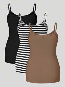 Modmama Bộ đồ thể thao cho con bú 3 món dành cho nữ, bao gồm: Lớp lót bằng len, Áo ba lỗ ôm vừa vặn, Quần chạy bộ, tập thể dục, hoạt động ngoài trời - màu đen - Xem 2