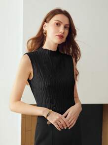 MOTF PREMIUM TEXTURED LETTUCE TRIM TANK TOP