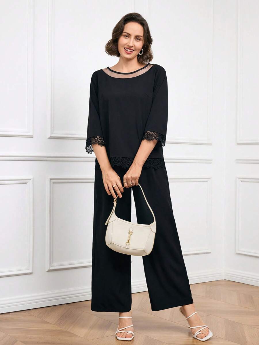 Miaspire Women Two Pieces Outfits For Daily Wear,Business Casual - Black - View 1