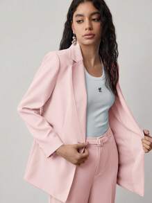 MOTF STUDIO SINGLE BUTTON STRUCTURED BLAZER