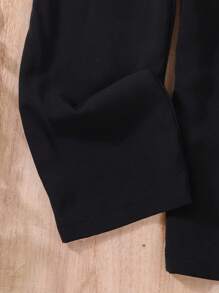 Mono con hombros descubiertos con diseño elegante de lazo 3D para niñas, mono profesional de nobleza - Negro - Ver 3