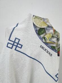 Roylia T-shirt casual à manches courtes et col rond avec imprimé homard pour femmes, été