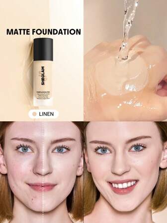 Base De Maquillaje Mate Transpirable De Larga DuracióN Complexion Pro-Linen Matte Base De Maquillaje De Larga DuracióN, Cobertura Total, Resistente Al Sudor, Control De Grasa, Cobertura Total, Corrector Sin Poros, Resistente Al Agua, De Larga DuracióN, Cobertura Total, Sin Poros, Control De Grasa Impecable, Base De Maquillaje LíQuida Que No Se Desvanece, Base De Maquillaje Suave Y Liviana GraduacióN CumpleañOs Vacaciones Verano OtoñO Y2K Elegante Moda Mujeres NiñAs Maquillaje CosméTico Belleza Fiesta Playa Viaje Camping Aire Libre Escuela Campus ExcursióN Festivales DecoracióN Regalo Presente Rosa Chica Cosplay Mejor Color Encanto Vibra