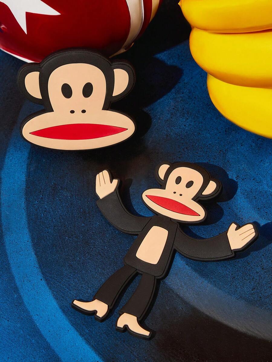 Paul Frank X SHEIN 1pc / 2pcs Set Interesting Animal Monkey Shape Refrigerator Magnet, Good Decoration For Refrigerator, Opener, Suitable For Kitchen And Office Whiteboard - Multicolor - View 1