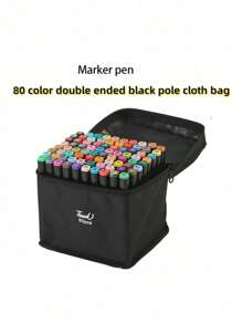 个性化 60/48/80/36/24 色双头丙烯颜料马克笔和水彩笔套装，专业动漫绘画设计美术用品返校 - 彩色 - 查看 5