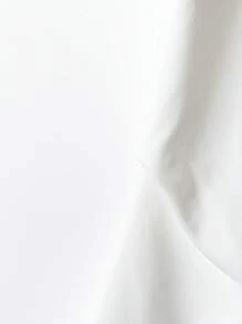 SHEIN Clasi Women's Casual Floral Embroidery Round Neck Ruffle Sleeve T-Shirt Short Sleeve Top For Summer - White - View 4