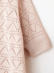 SHEIN LUNE Plus Size Casual Vacation Style Short Sleeve Sweater Set Women Clothes Women Summer Sets Women Clothes Winter Fall Autumn - Apricot - View 5