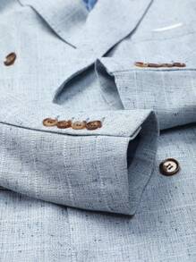 Manfinity Mode Men's Plain & Simple Daily Suit - Baby Blue - View 5