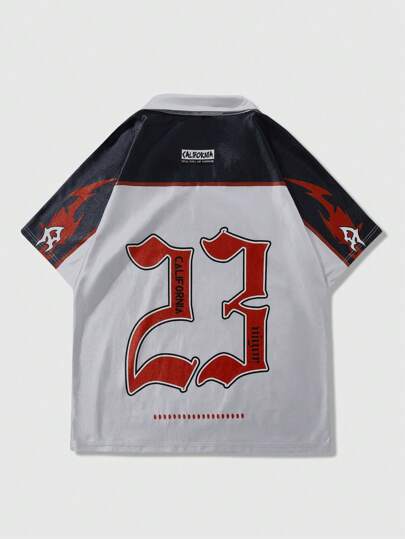 Anime Men's Anime Figure Printed Polo Shirt With Vibrant Japanese Anime-Style Design