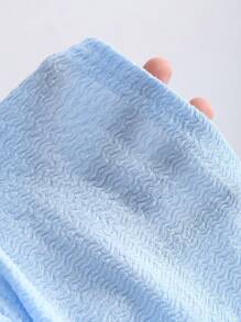 Sweetra Y2K 性感扭褶纹理面料阔腿连体裤 - 藍色 - 查看 5