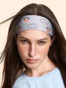 Paul Frank X SHEIN 3pcs Pack Versatile Monkey & Skull Printed Elastic Headbands, Suitable For Sports, Casual Styles, Washing Face Hair Band Turban Headband Sweatband - Multicolor - View 4