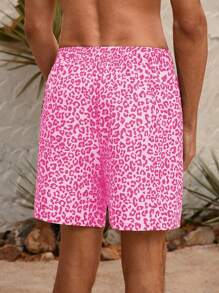 Manfinity VDAYZ 男士豹纹休闲沙滩短裤