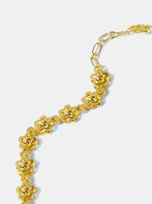 MOTF PREMIUM Pulsera con cadena de flor - Amarillo Oro - Ver 6