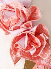 Bonvoyette 高端夏季新款V领彩色花卉印花棕榈树装饰女士两件式泳衣带裙