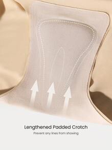 GLOWMODE 2条装 告别尴尬 轻盈透气 弹力无缝 高腰 带海绵垫 三角内裤 日常休闲装 - 杏色 - 查看 4