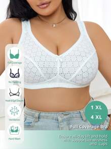 SHEIN Plus Size Women Non-Wired Lingerie Bra, 1pc