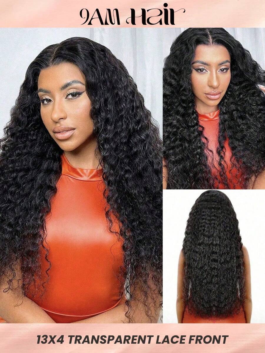 S1b#150%-180%-200% 13*4 Lace Front Wig Cap Deep Long Size Human Hair Wigs - SNatural - View 1