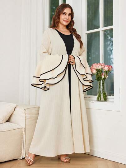 Graceveil 2pcs/Set Plus Size Minimalist Style Casual Versatile Elegant Dignified Camisole Dress And Cardigan, Modest