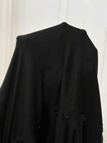 SHEIN 纯色短袖上衣，夏季时尚穿搭 - 黑色 - 查看 6