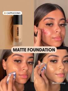 SHEGLAM Complexion Pro 持久透氣霧麵粉底液-卡布奇諾霧面防汗粉底液控油全面遮瑕無孔遮瑕防水無瑕不褪色輕薄液體粉底液 品牌 美容 化妝 化妝品 適合女性與女孩 完美搭配夏季春季 Y2K 時尚 流行 生日 母親節禮物 假期 派對準備就緒 最佳顏色 - Cappuccino - 查看 1
