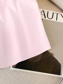 Chiquease 法式性感透明网眼拼接短袖T恤女款，夏季 - 淺粉色 - 查看 4