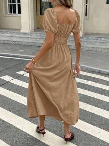 SHEIN Frenchy 女士休闲纯色长款连衣裙，夏季