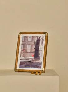 1Pc Plastic  Picture-Photo-Frame Vertical-Horizontal Tabletop Display Wall Mount For Home Decor Or Office Desk Family ,Table Decor, Dorm Essentials, Graduation Gift, Wedding Essentials - Multicolor - View 2
