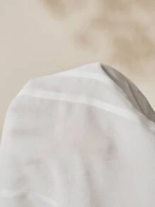 Easelle Summer Boho Vacation Linen White Woven Single-Breasted Western Graduation Waistcoat - White - View 10