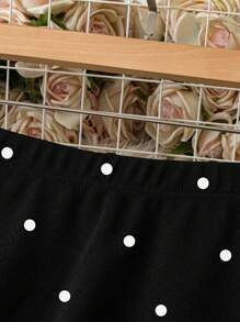 DreamSkyne 大码女式优雅休闲度假蕾丝圆点 A 字裙 - 黑色 - 查看 5