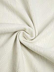 Manfinity Homme Plus Size Men's Casual Solid Color Short Sleeve Shirt, Versatile For Summer - Beige - View 6