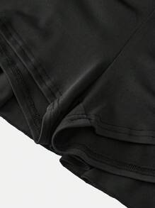 SHEIN Girlism Teen Girls Casual, Sports, Preppy, Back To School, Black Layered Ruffle Hem Cake Tutu Skirt Shorts Skirt, Spring And Summer