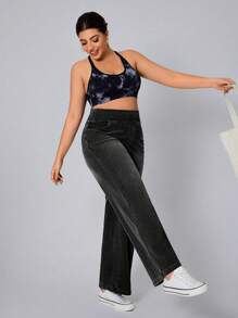 Flexra Plus Size Soft Medium Wash Elastic Denim Jeans - Black - View 5