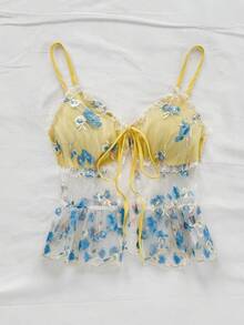 Soleia Áo nữ kiểu dáng mới, nhiều lớp, chất liệu vải voan mỏng, trang trí cầu kỳ, phong cách Âu Mỹ. - Nhiều màu - Xem 5