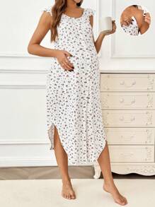 Modmama Bekleidung für Geburt und Entbindung Pyjama Pyjama-Kleid Loungewear Nachthemd Bademantel Nachtwäsche Unterwäsche & Nachtwäsche Pyjama Set