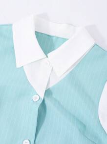 2 件套少女夏季服装 - 短袖上衣和长裤