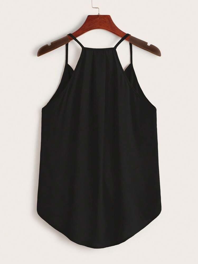 Plus Wrap Curved Hem Cami Top