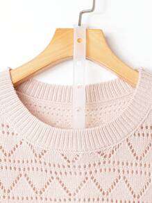 SHEIN LUNE Plus Size Casual Vacation Style Short Sleeve Sweater Set Women Clothes Women Summer Sets Women Clothes Winter Fall Autumn - Apricot - View 3