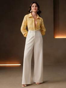 Anewsta 女式重工刺绣复古风格百搭衬衫，适合春夏流浪汉、海滩